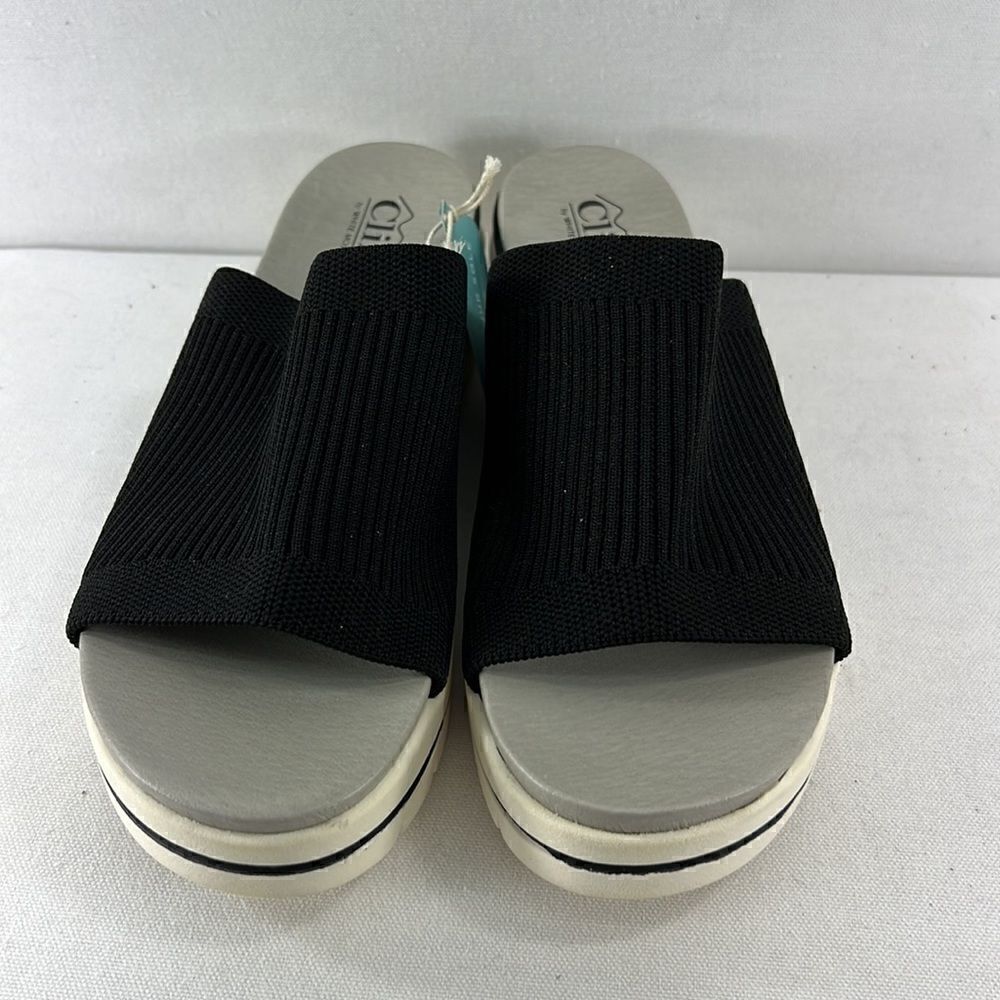 Cliffs by White Mountain Typhoon Wedge Sandal Black Size 7.5 - Picture 2 of 7